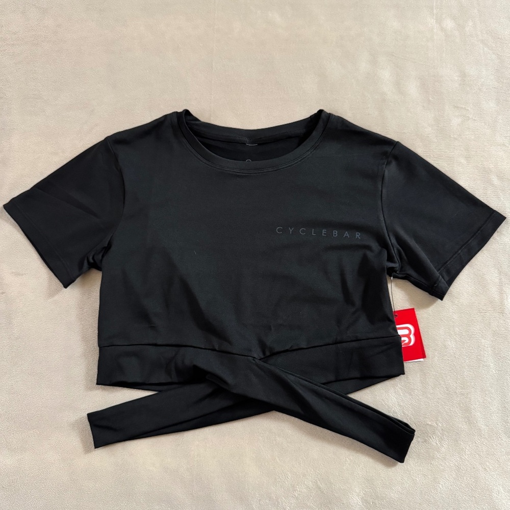 CycleBar Crop Performance Tee (Holographic)